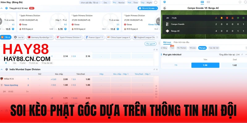 Soi kèo phạt góc chuẩn với thông tin hai đội