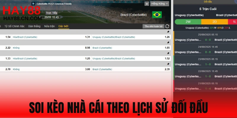 Soi kèo bằng lịch sử đối đầu hiệu quả cao