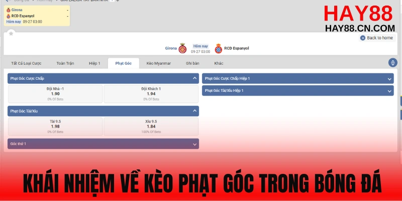 Sơ lược về kèo phạt góc